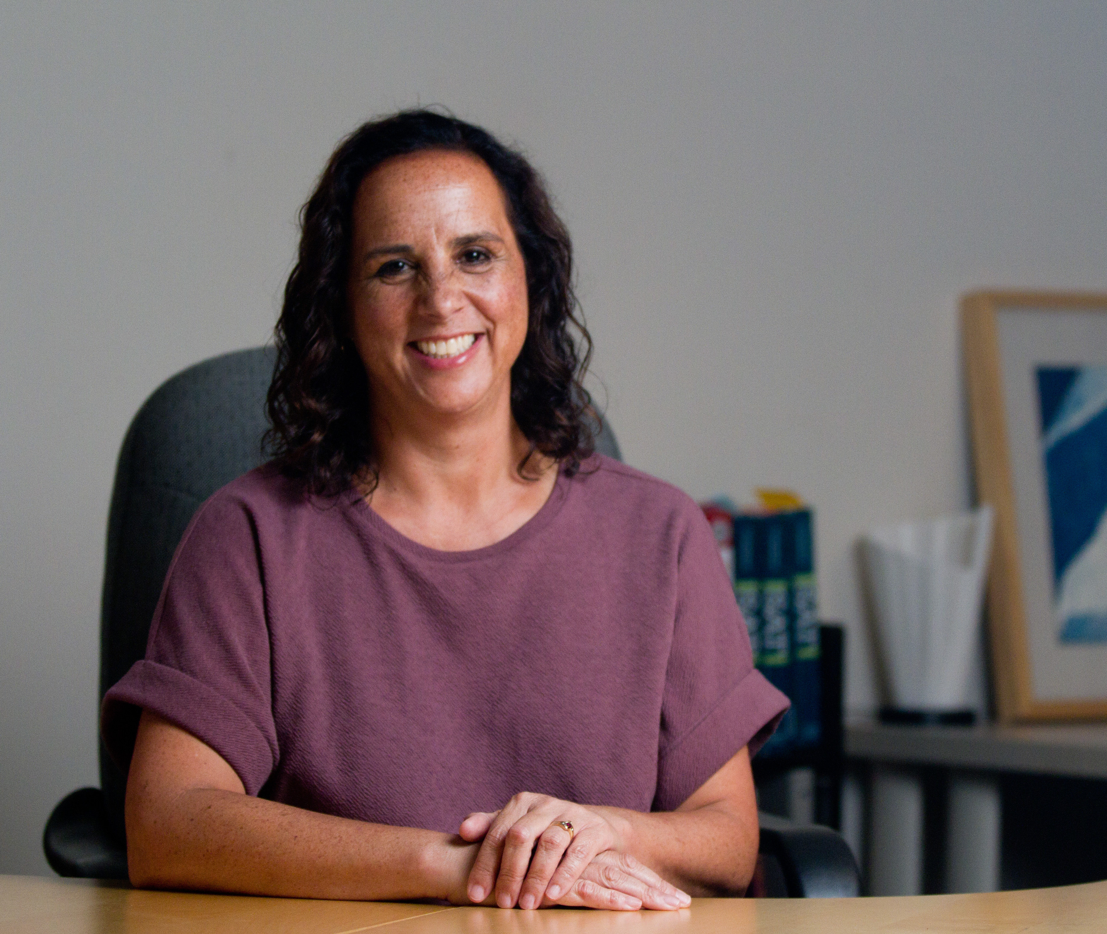 Andrea welcomes families to the office.